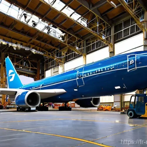 항공기 재활용 기술 - **Image Prompt: The Meticulous Disassembly of an Airliner**
    "A wide, cinematic shot of a massive...