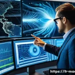 컴퓨터 유체역학  CFD - A highly detailed digital illustration of a modern aerospace engineer analyzing a 3D CFD (computatio...